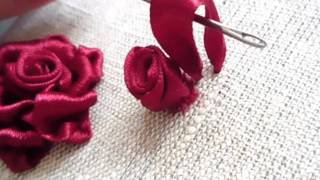 Мастер-класс по вышивке лентами №1.Tutorial for embroidery.