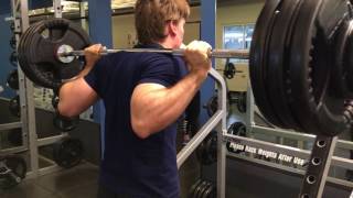 330 lb high bar back squat 3 pause reps