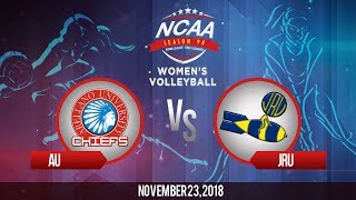 NCAA 94 Women's Volleyball: AU vs. JRU | November 23, 2018