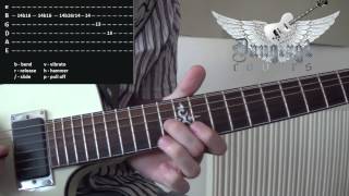 Scorpions - Send Me An Angel (Guitar Solo Cover+Lesson) with TABS