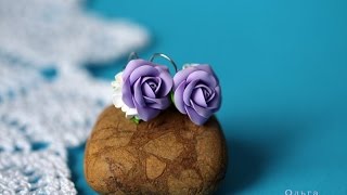 Делаем серьги розы с сиренью. Make earrings with lilac roses.